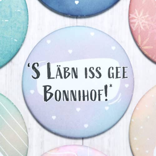 Sächsischer Magnet "'S Läbn iss gee Bonnihof!" Hans Fineart