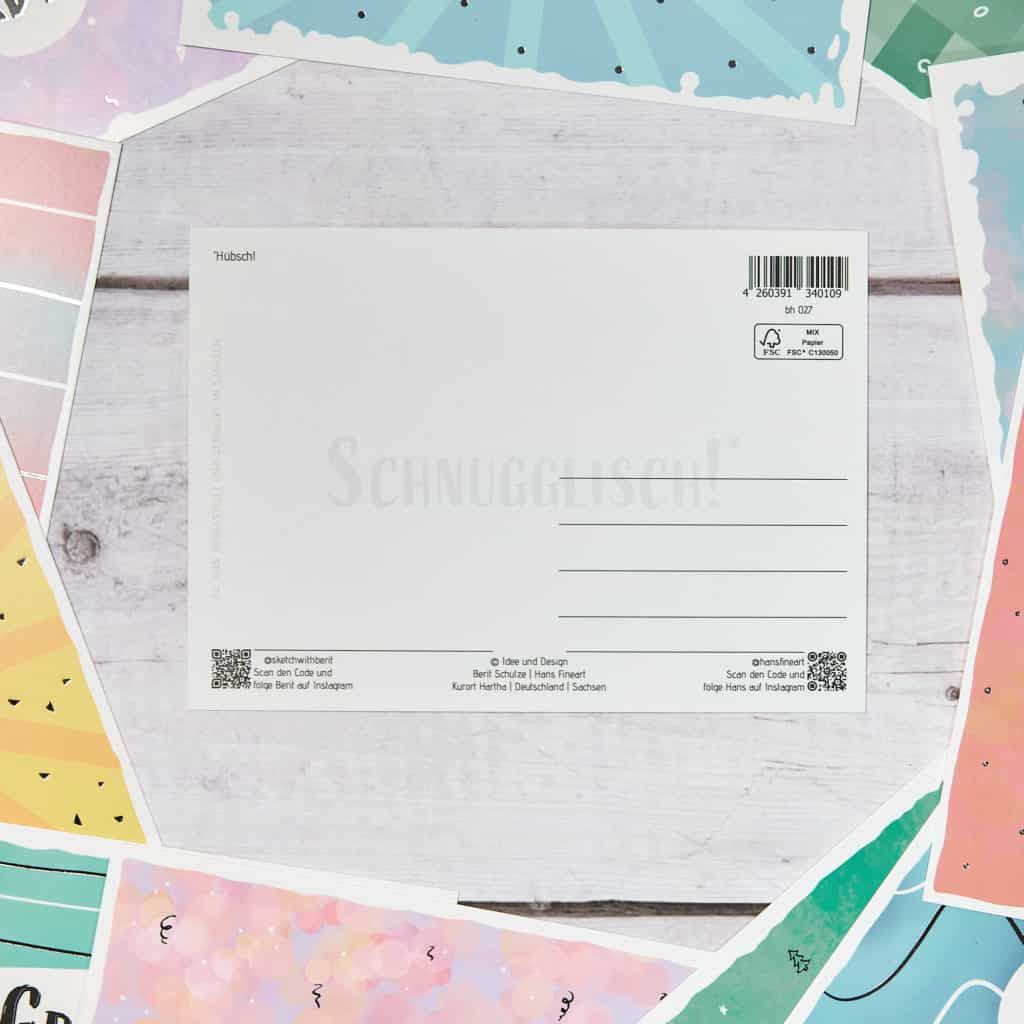 Schnugglisch! Sächsische Sprüche Postkarte Hans Fineart