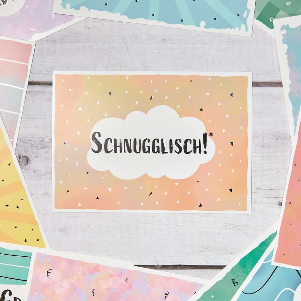 Schnugglisch! Sächsische Sprüche Postkarte Hans Fineart