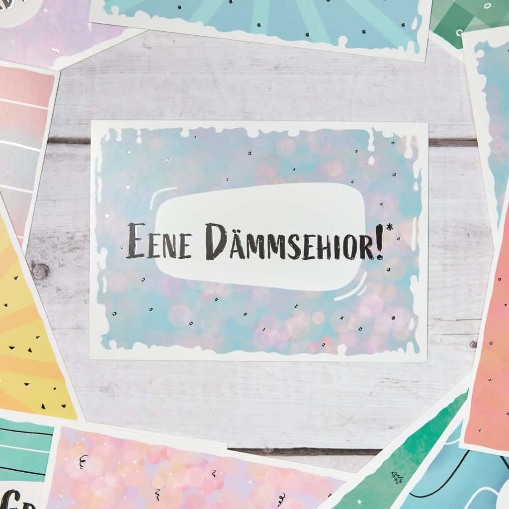 Eene Dämmsehior! Sächsische Sprüche Postkarte Hans Fineart